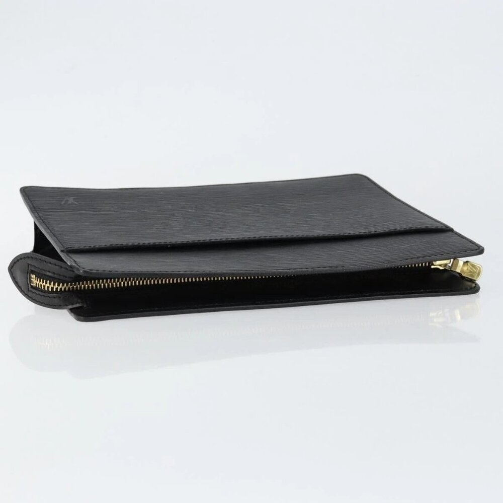 LOUIS VUITTON Epi Pochette Homme Clutch Bag Black Noir M52522 LV Auth ep11385 - Picture 14 of 16